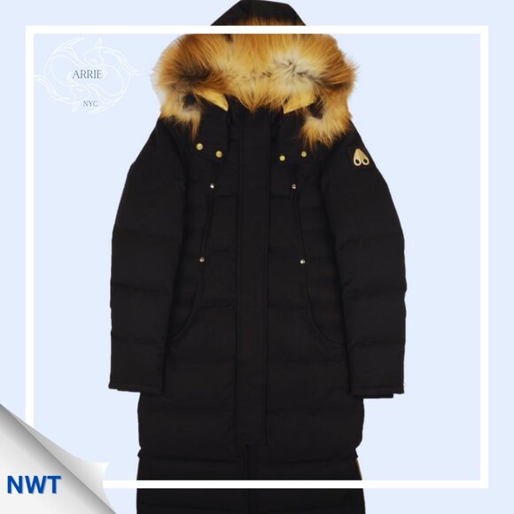 Moose Knuckles Women's Black Ecoole Parka Jacket (L)- PLEASE READ DESCRIPTION!